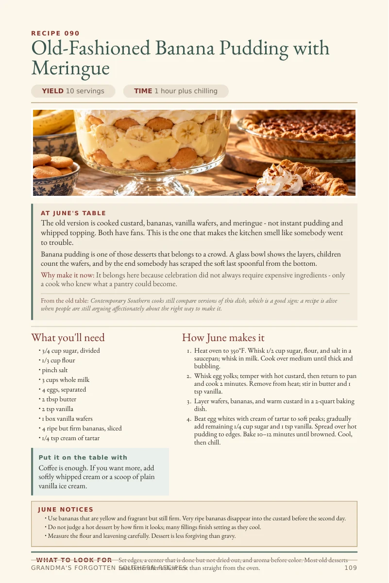 Full page from the banana pudding chapter